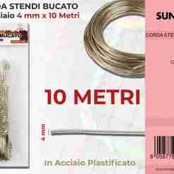 Corda Stendibucato In Acciaio 4.0mm*10mt
