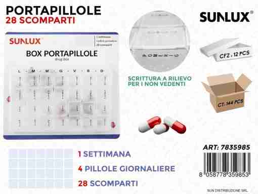 Box Porta Pillole 28 Scomparti 1sett.