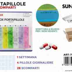 Box Porta Pillole 28scomparti 1sett.