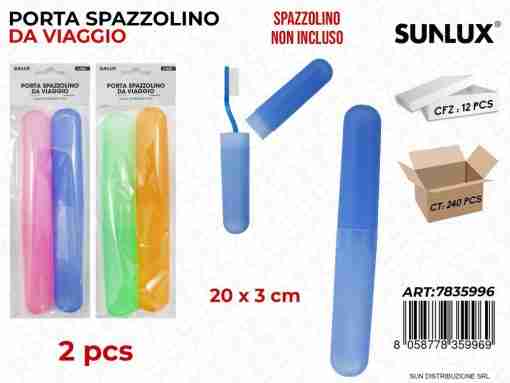 Portaspazzolino Da Viaggio Ass. 2pcs 20*3cm