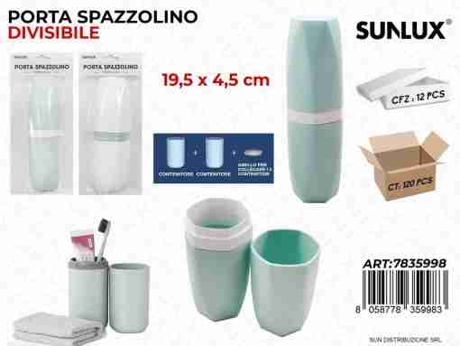 Portaspazzolino Divisibile Ass. 19.5*4.5cm