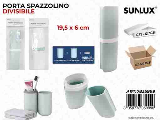 Portaspazzolino Divisibile Ass. 19.5*6cm