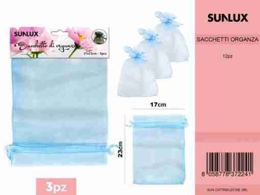 Sacchi Organza 14*17cm Celeste5050823