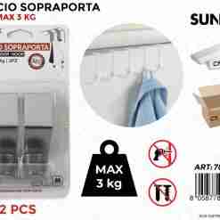 Gancio Sopraporta Max 3kg 2psc