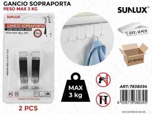 Gancio Sopraporta Max 3kg 2psc