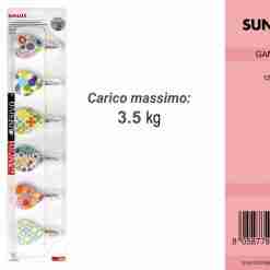 6psc Gancio Adesivo Max 3.5kg