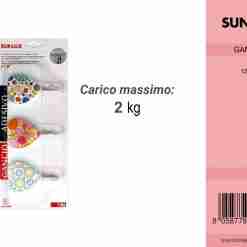 Ganci Adesivi Max 2kg 3 Posti
