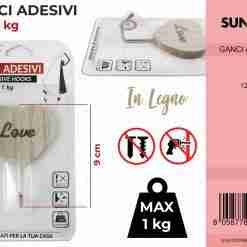 Ganci Adv In Legno Max 1kg 9 Cm