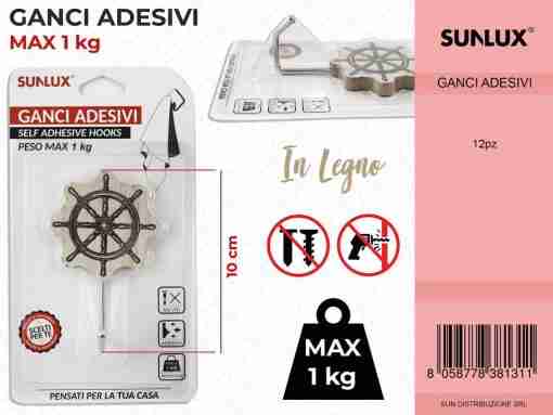 Ganci Adv In Legno Max 1kg 10cm