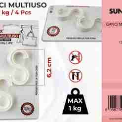 Ganci Multiuso 6.2cm - 4 Pcs -Max 1kg