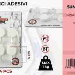 Gancio Adesivo Max 1kg-4pc 5cm