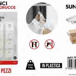 Ganci Per Grucce Plast. 2pcs Max 5kg