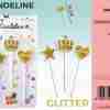 Candeline Corona Glitter Oro 3pc