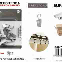 L. Cromo Clip Reggitenda 8pcs 1.8cm