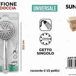 Soffione Per Doccia Uni. Getto Sing. 21.5cm