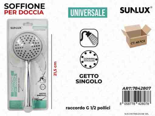 Soffione Per Doccia Uni. Getto Sing. 21.5cm