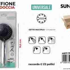 Soffione Per Doccia Uni. 5getti 19.5cm