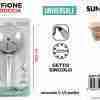 Soffione Per Doccia Uni. Getto Sing. 22.5cm