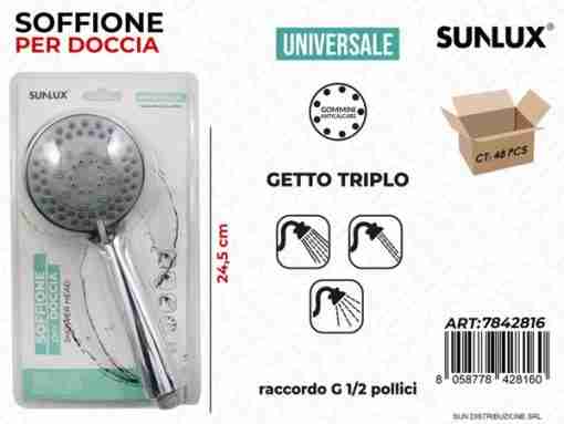 Soffione Per Doccia Uni. 3getti 24.5cm