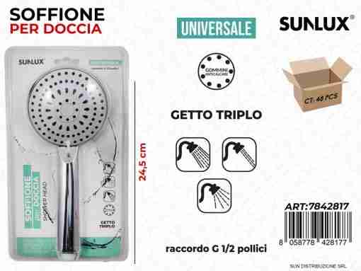 Soffione Per Doccia Uni. 3getti 24.5cm