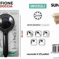 Soffione Per Doccia Uni. 5getti 24cm