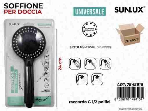 Soffione Per Doccia Uni. 5getti 24cm