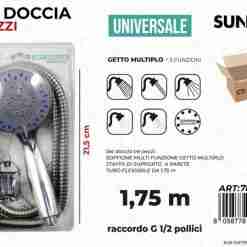 Set Doccia 3pcs Uni. 5getti 1.75mt 21.5cm