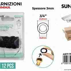 Guanizione In Gomma Nero Tubi 12pcs 23.8*3mm