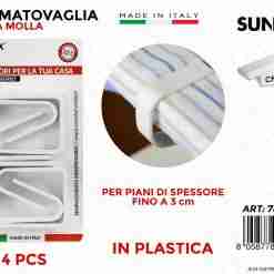 Fermatovaglia A Molla Bianco 4pcs