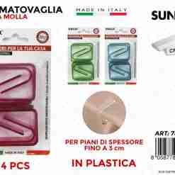 Fermatovaglia A Molla Col Ass. 4pcs