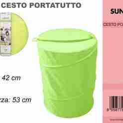 Cesto Portatutto Pieghevole Verde