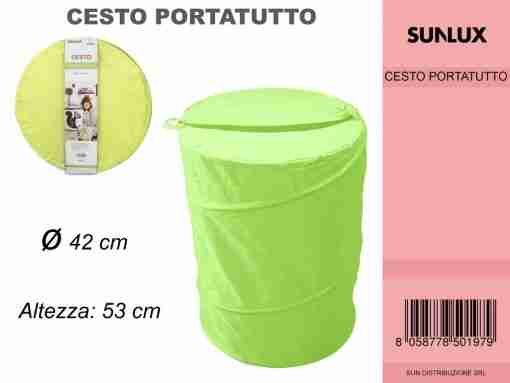 Cesto Portatutto Pieghevole Verde