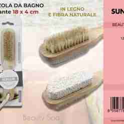 Spazzola Da Bagno Esfoliante C/ Pietra Pomice 18*4 Cm