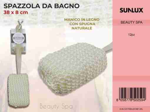 Spazzola Bagno Esfoliante Con Spugna 38*8cm