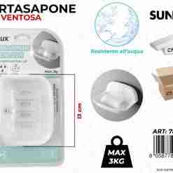 Portasapone Con Ventosa 13cm Max 3kg