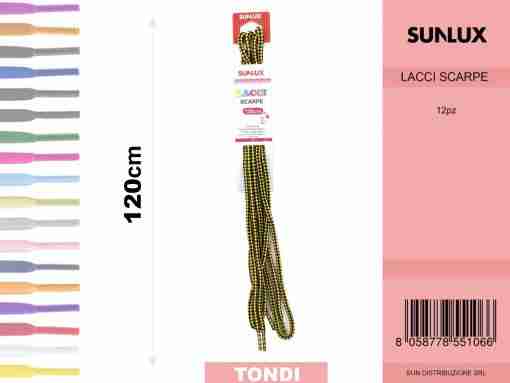 Lacci X Scarpe 120cm Nero-Giallo