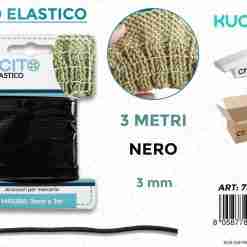 Filo Elastico Nero 3mt*0.3cm