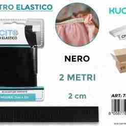 Nastro Elastico Nero 2mt*2cm