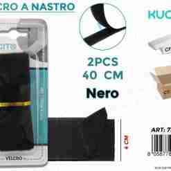 Nastro Velcro Nero 2pc- 4*40 Cm