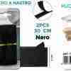 Velcro A Nastro Nero 2pcs- 5*30 Cm
