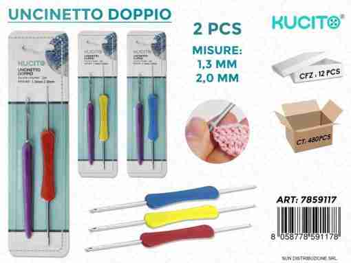 Uncinetto Doppio 2pc 1.3-2.0mm