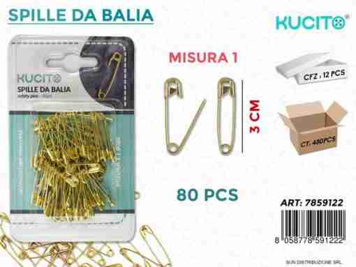 Spille Da Balia Oro 80pc-3 Cm