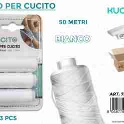 Filo Per Cucito Bianco 3pcs-50mt