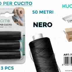 Filo Per Cucito Nero 3pcs-50mt