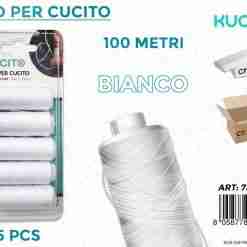 Filo Per Cucito Bianco 5pcs-100mt