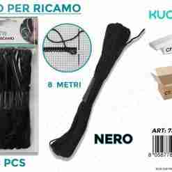 Filo Per Ricamo Nero 8 Pc-8mt