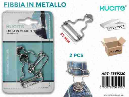 Fibbia In Metallo 2pc-35mm