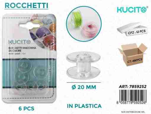 Rocchetti In Plastica D.20mm -6pc