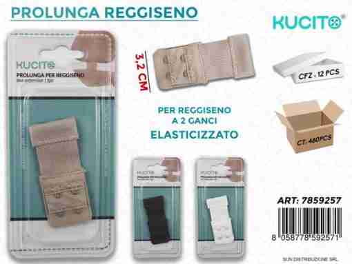 Prolunga Reggiseno Col.Ass.-3.2cm 2ganci /Pz Da12**