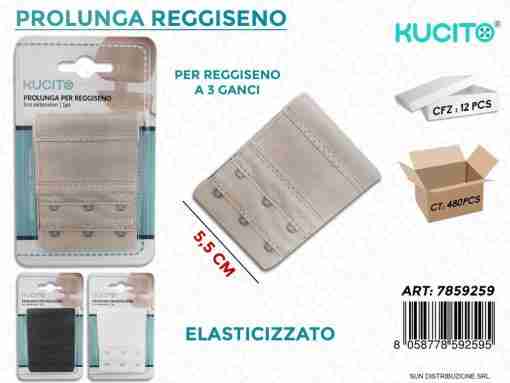 Prolunga Reggiseno Col. Ass.-5.5cm 3ganci